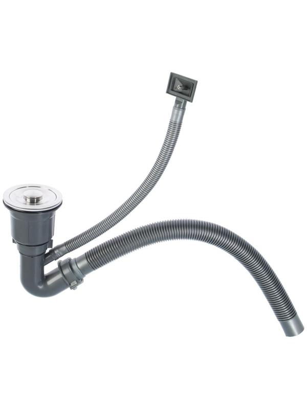 Мойка кухонная GERHANS K34444, врезная, 440 х 440 х 220 мм,  толщина 1,0 мм, с сифоном