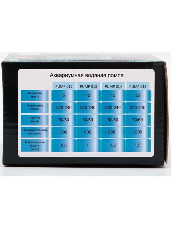 Помпа водяная аквариумная  880л/ч 15ватт
