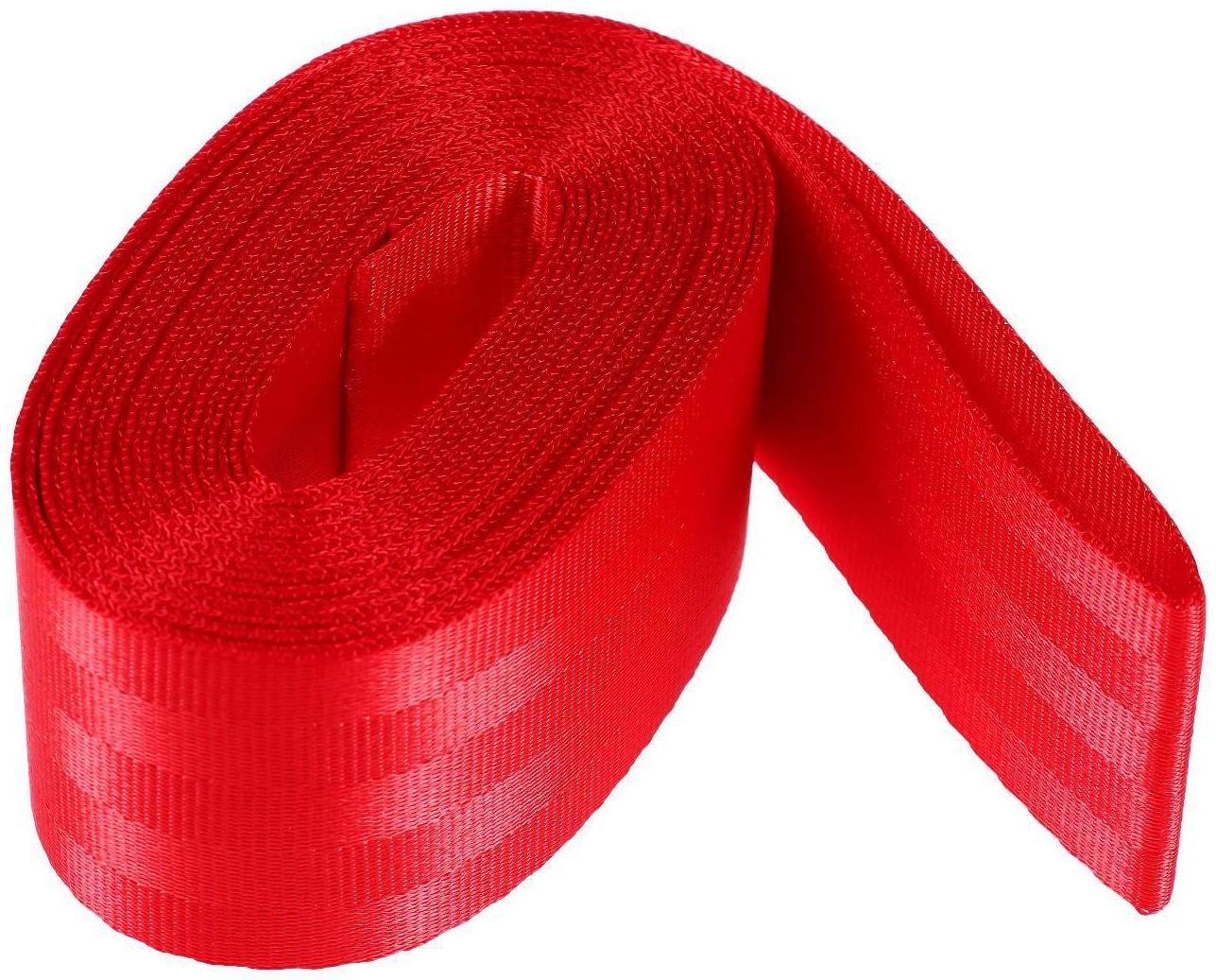 Нейлоновая лента, ремень 4.8 см × 5 м, красный