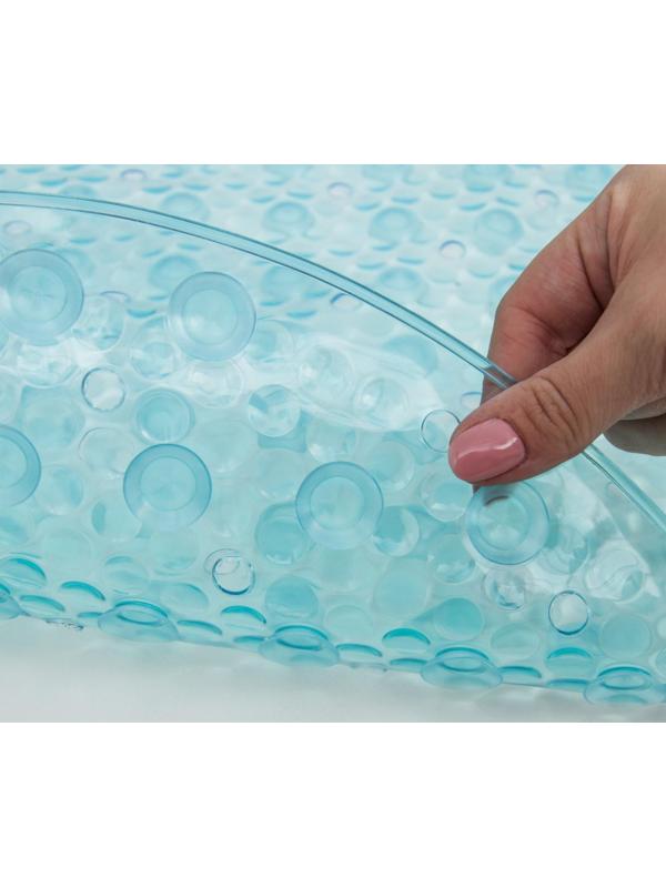 Набор для ванной SAVANNA «Селест»: штора 180×180 см, ковёр 38×69 см, цвет морской волны