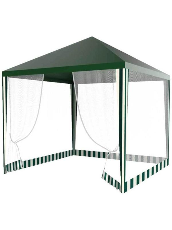 Шатер садовый 3*3м зеленый, закрытый