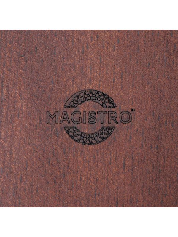 Доска разделочная Magistro, 32,5×12,5×2 см, цельный массив кедра, цвет шоколадный