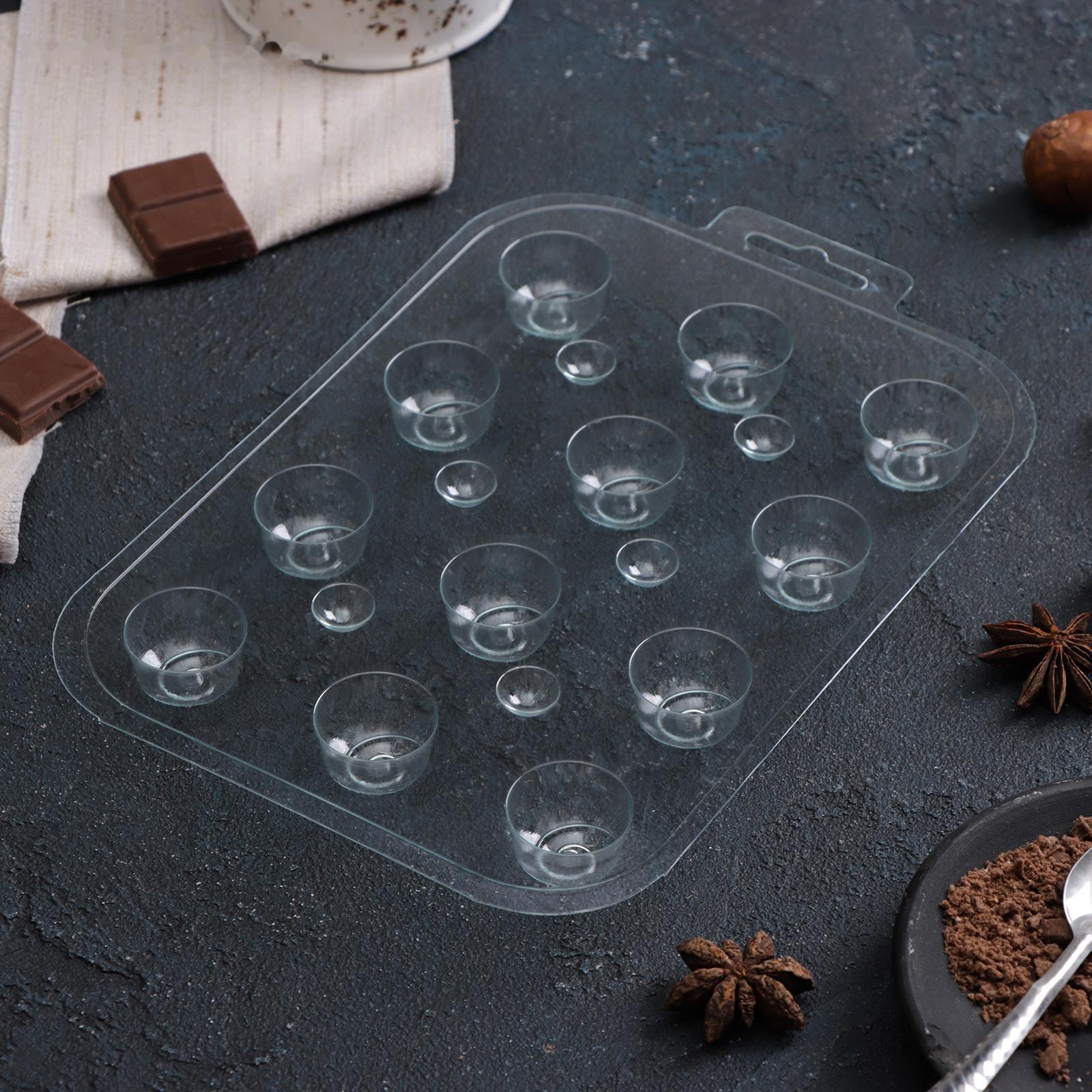 Форма для шоколада и конфет «Круглые завитушки», 13×9,5 см, цвет прозрачный