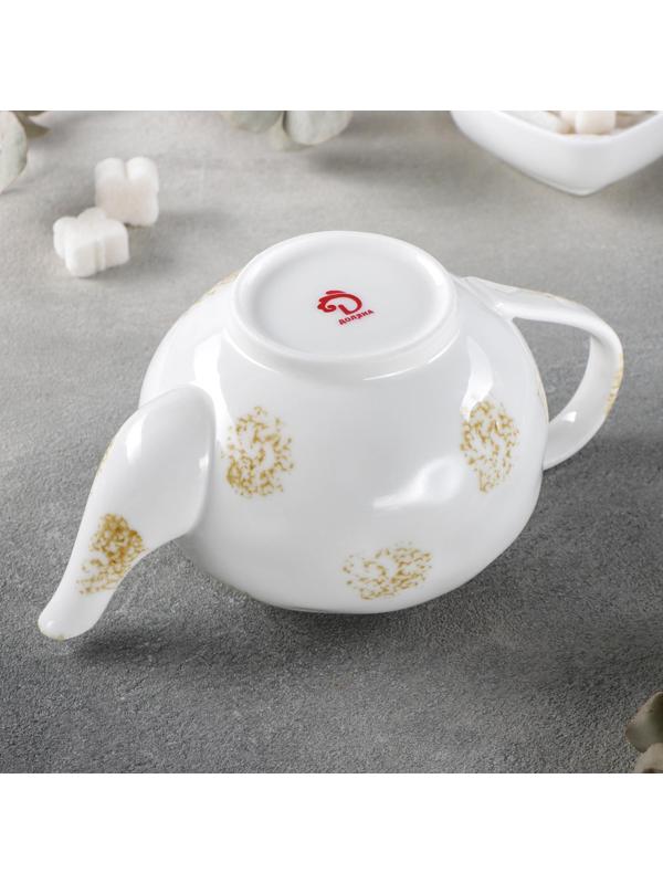 Чайник керамический заварочный Доляна «Космос», 650 мл, цвет белый