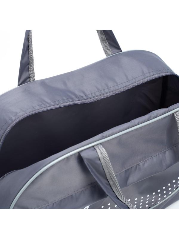 Сумка спортивная на молнии, наружный карман, цвет серый