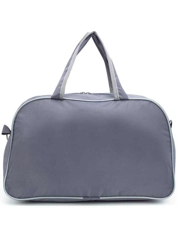 Сумка спортивная на молнии, наружный карман, цвет серый