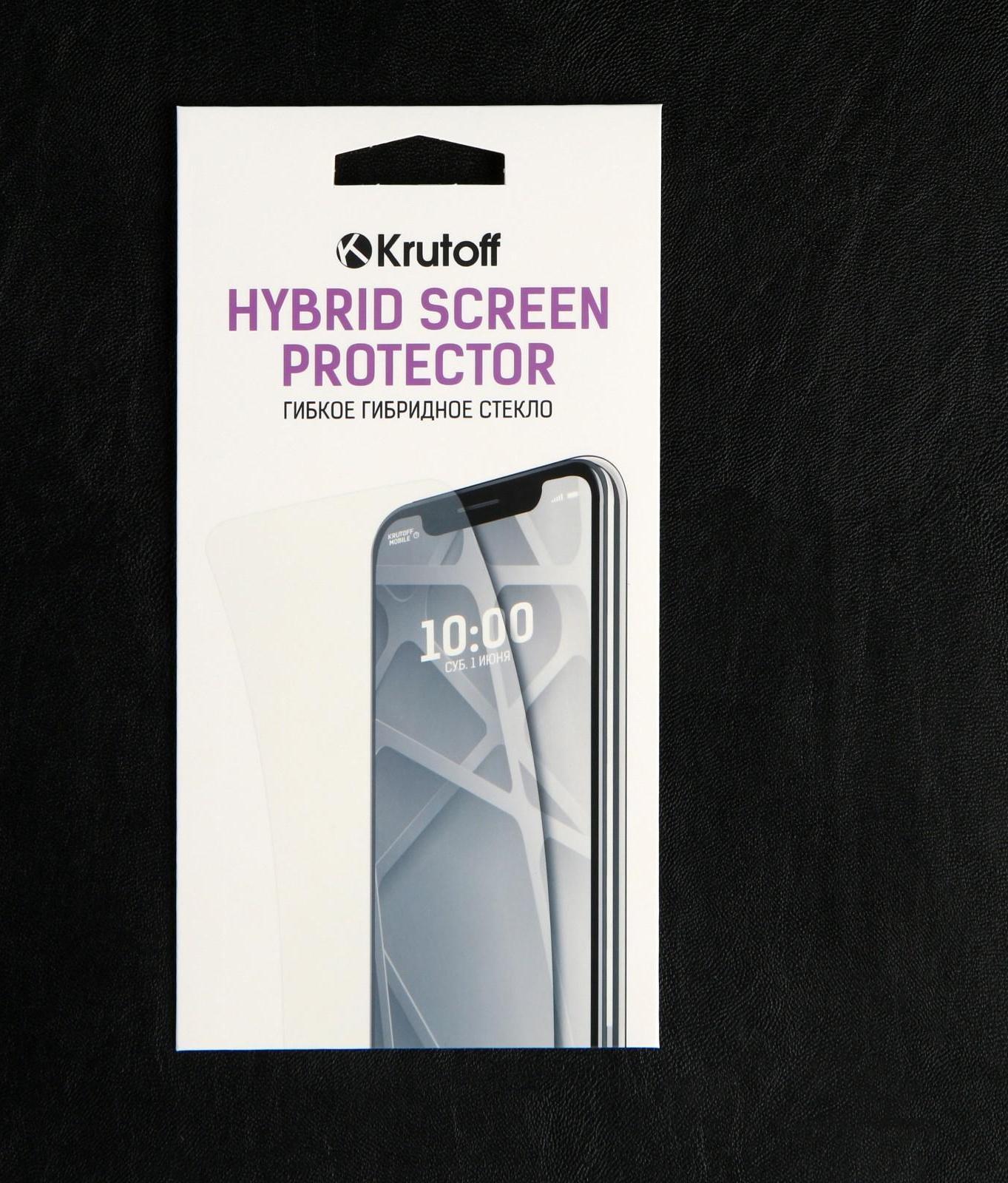 Защитное стекло Krutoff, для Samsung Galaxy A20e, гибридное, полный клей