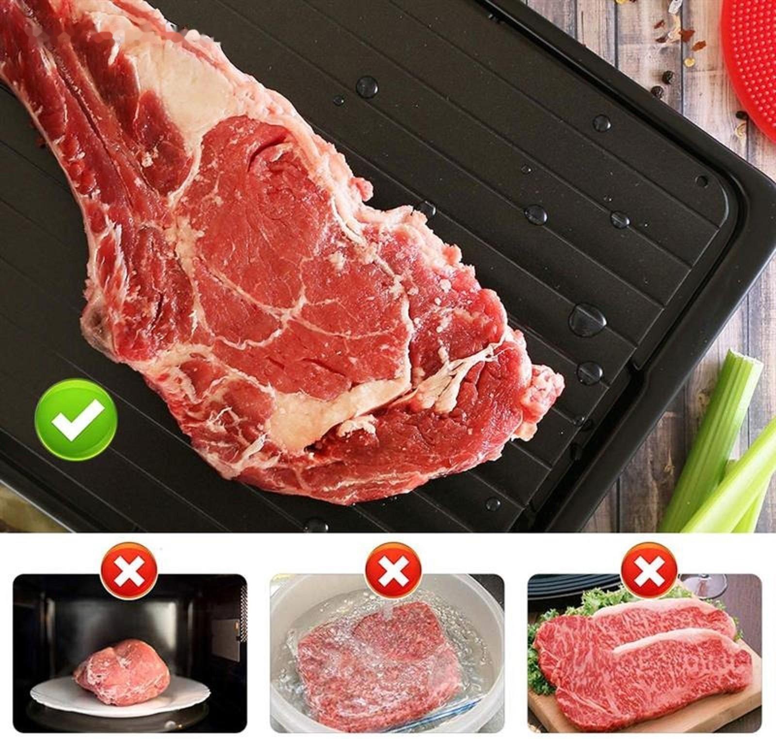 Противень для разморозки продуктов Доляна, 29,5×20,5 см, цвет чёрный