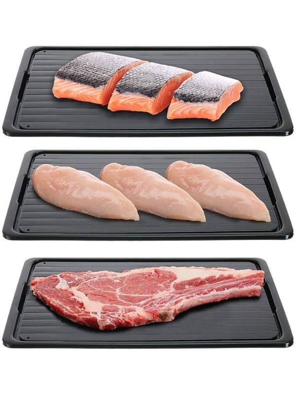 Противень для разморозки продуктов Доляна, 29,5×20,5 см, цвет чёрный