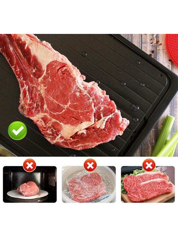 Противень для разморозки продуктов Доляна, 29,5×20,5 см, цвет чёрный