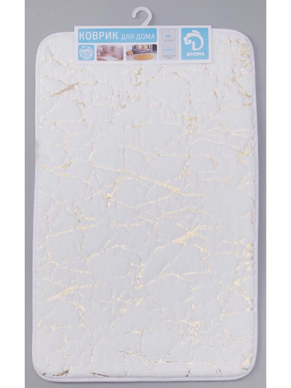 Коврик Доляна «Камень», 50×80 см, цвет белый