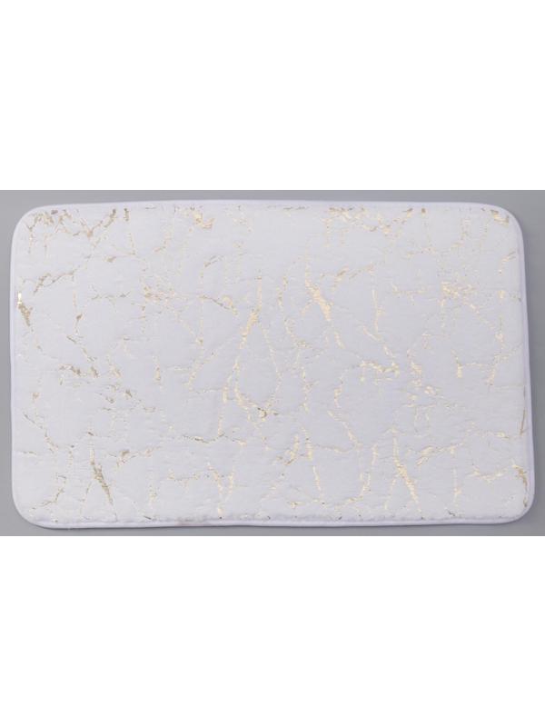 Коврик Доляна «Камень», 50×80 см, цвет белый