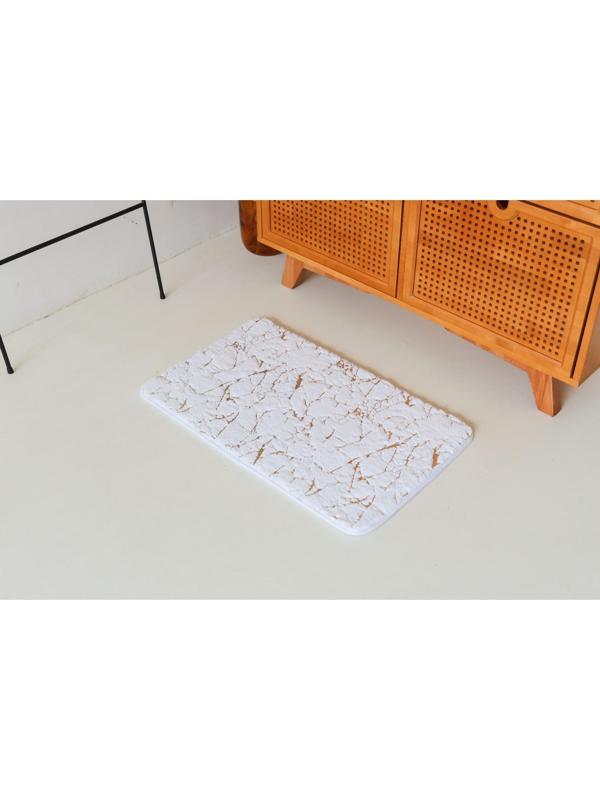 Коврик Доляна «Камень», 50×80 см, цвет белый