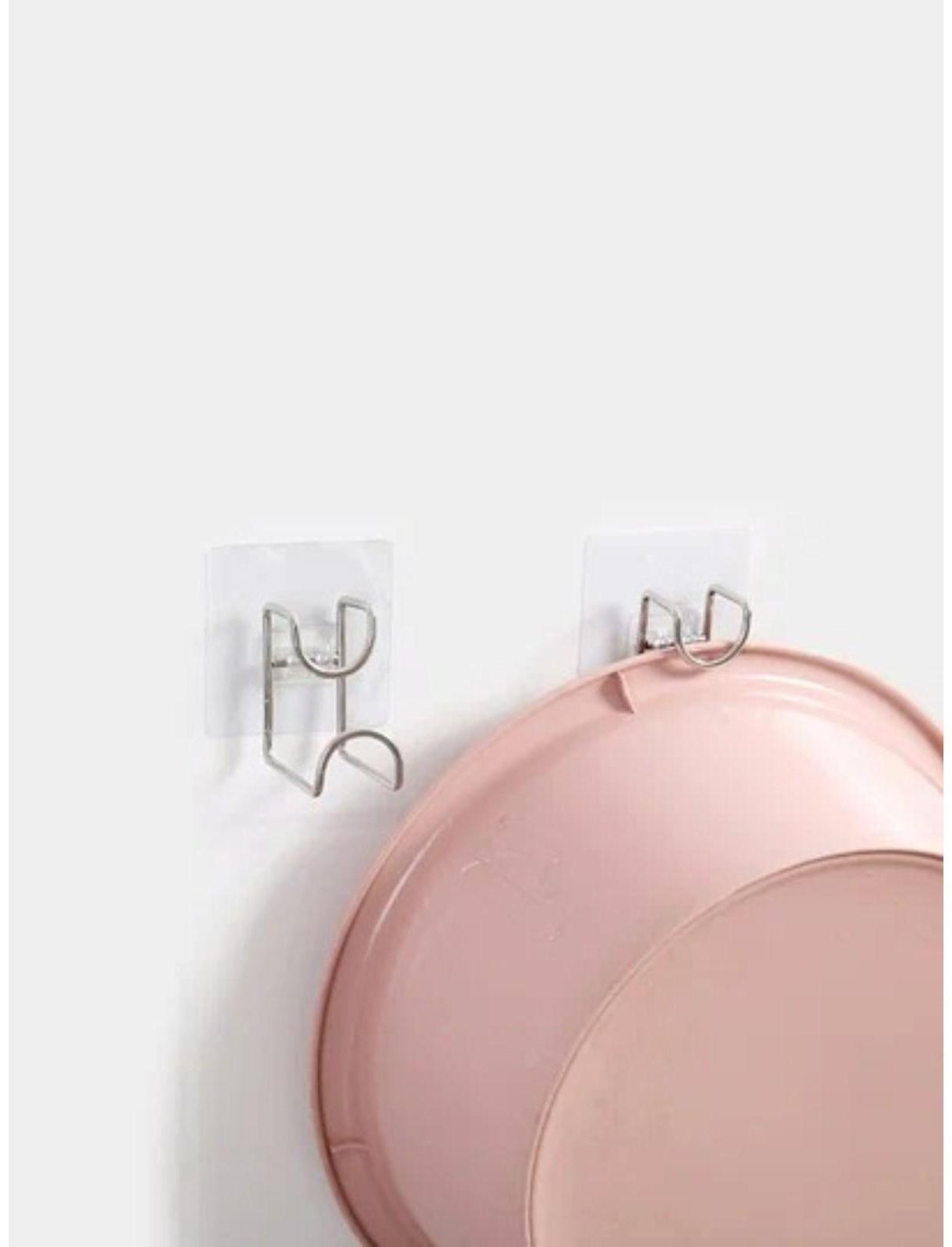 Держатель универсальный на липучке, 7×6×7 см, цвет хром