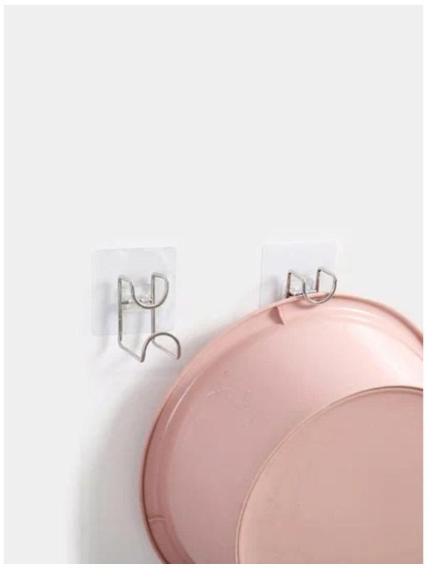 Держатель универсальный на липучке, 7×6×7 см, цвет хром