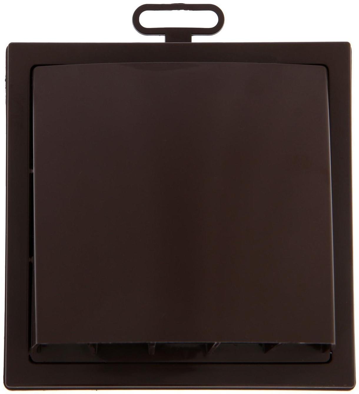 Выход стенной ERA 1515К10ФВ, 150x150 мм, с обратным клапаном, с фланцем d=100 мм, коричневый