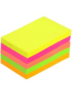 Блок с липким краем 51 мм х 76 мм, 400 листов, флуоресцентные, 5 цветов