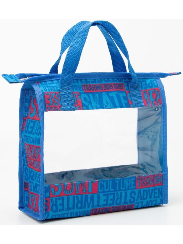 Косметичка на молнии, цвет синий