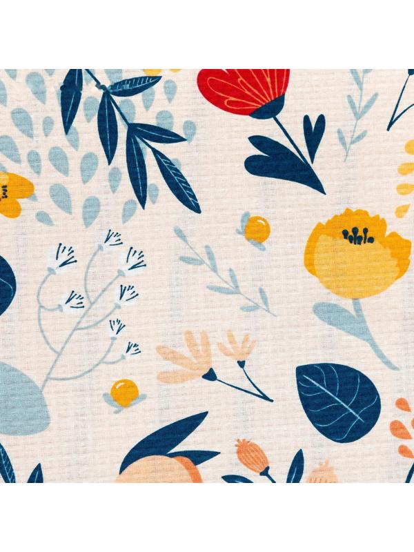 Простыня для бани «Цветочное поле» 150х180±5 см, 100% хлопок, вафельное полотно, 160 гр/м2