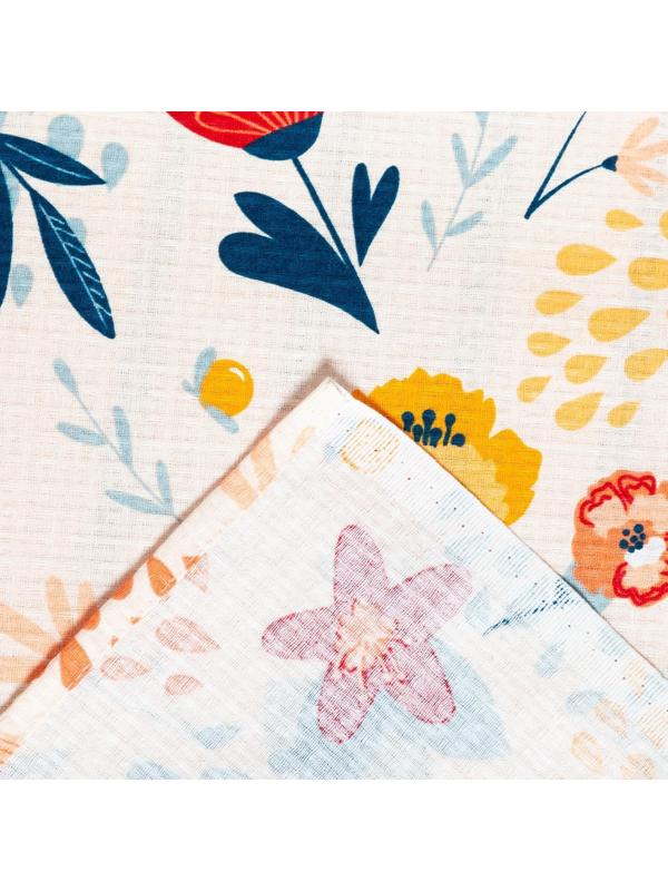 Простыня для бани «Цветочное поле» 150х180±5 см, 100% хлопок, вафельное полотно, 160 гр/м2