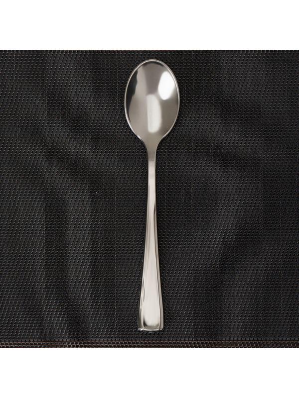 Ложка столовая одноразовая, 17,5 см, цвет серебристый