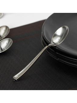 Ложка чайная одноразовая, 12,5 см, цвет серебристый