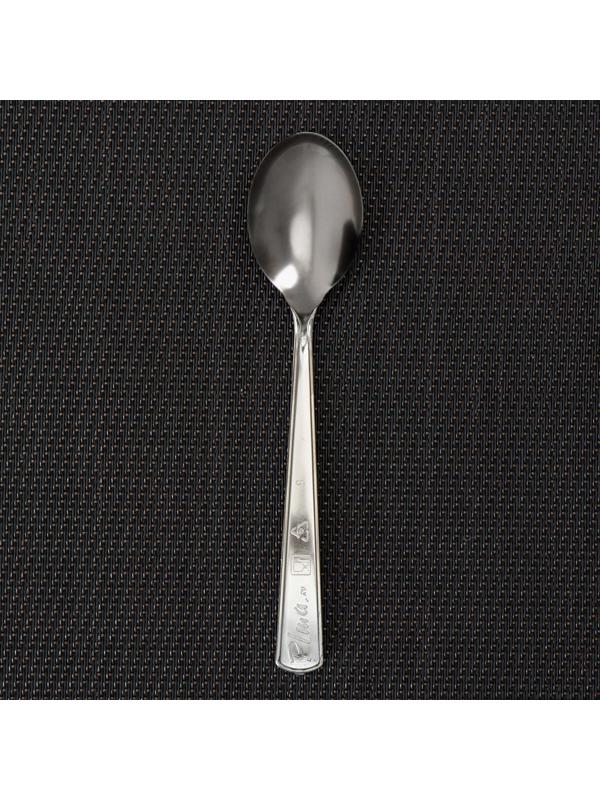 Ложка чайная одноразовая, 12,5 см, цвет серебристый