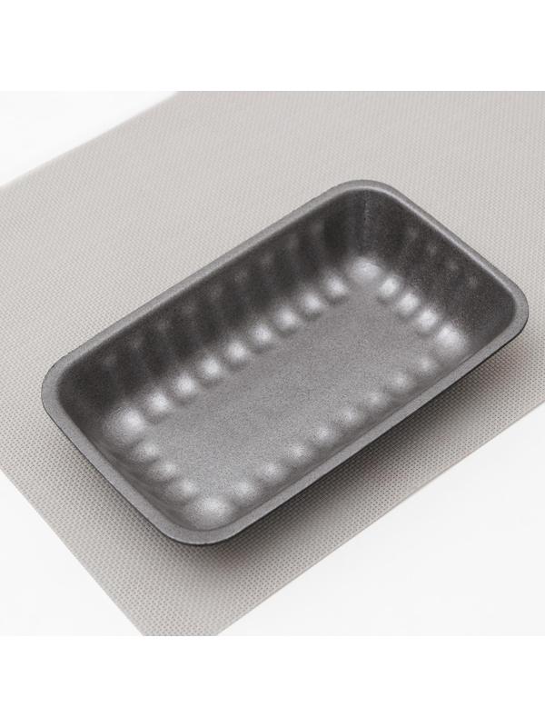 Подложка-лоток для продуктов одноразовая, 22,5×13,5×4 см, цвет чёрный