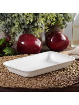 Подложка-лоток для продуктов одноразовая, 22,5×13,5×3 см, цвет белый