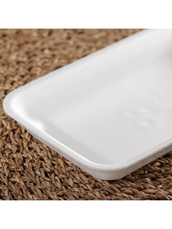 Подложка-лоток для продуктов одноразовая, 22,5×13,5×3 см, цвет белый