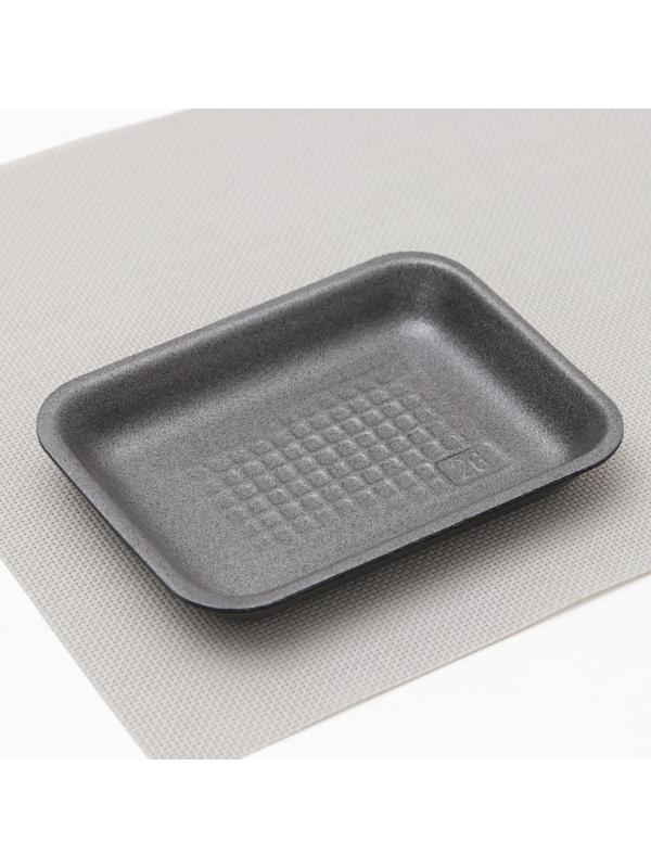 Подложка-лоток для продуктов одноразовая, 17×12,7×2,5 см, цвет чёрный