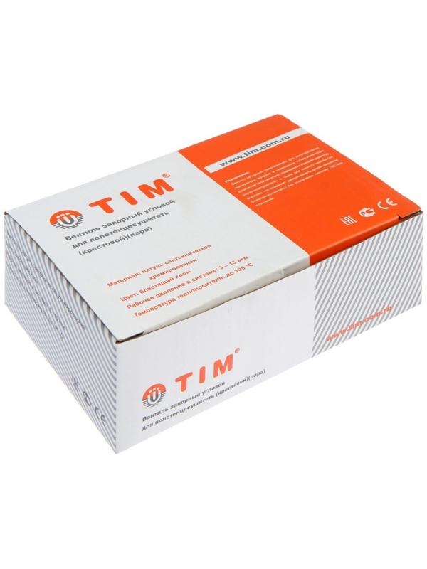 Вентиль угловой для полотенцесушителя TIM KV10-LFF042, вн.1