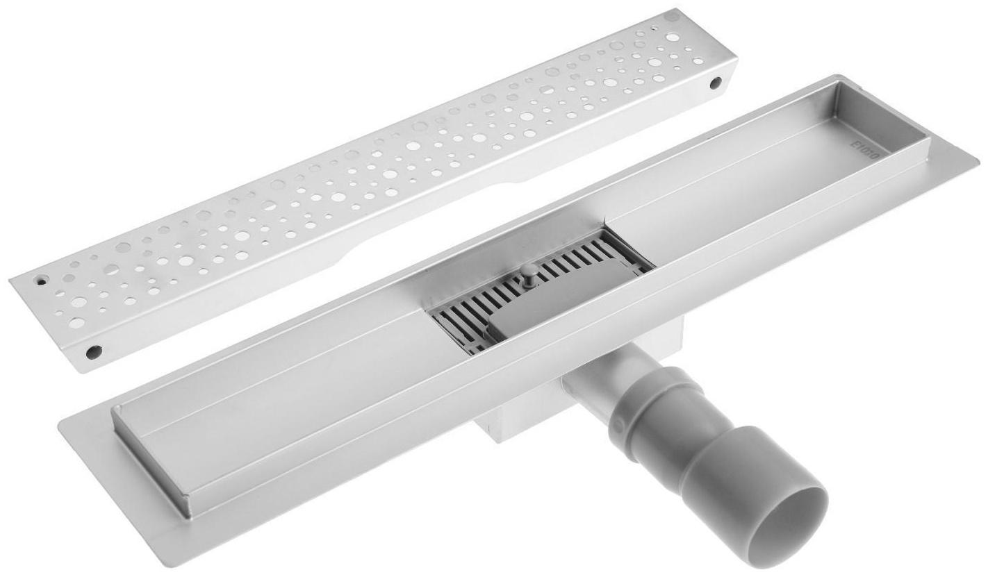 Трап TIM BAD414502, горизонтальный, 70 х 450 мм, гидро+сухая защита от запаха
