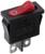 Клавишный выключатель, 250 В, 6 А, ON-OFF, 2c, красный