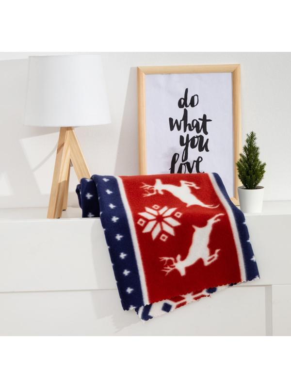 Плед Экономь и Я «Олени» 150*180см, пл.160 г/м2, 100% п/э