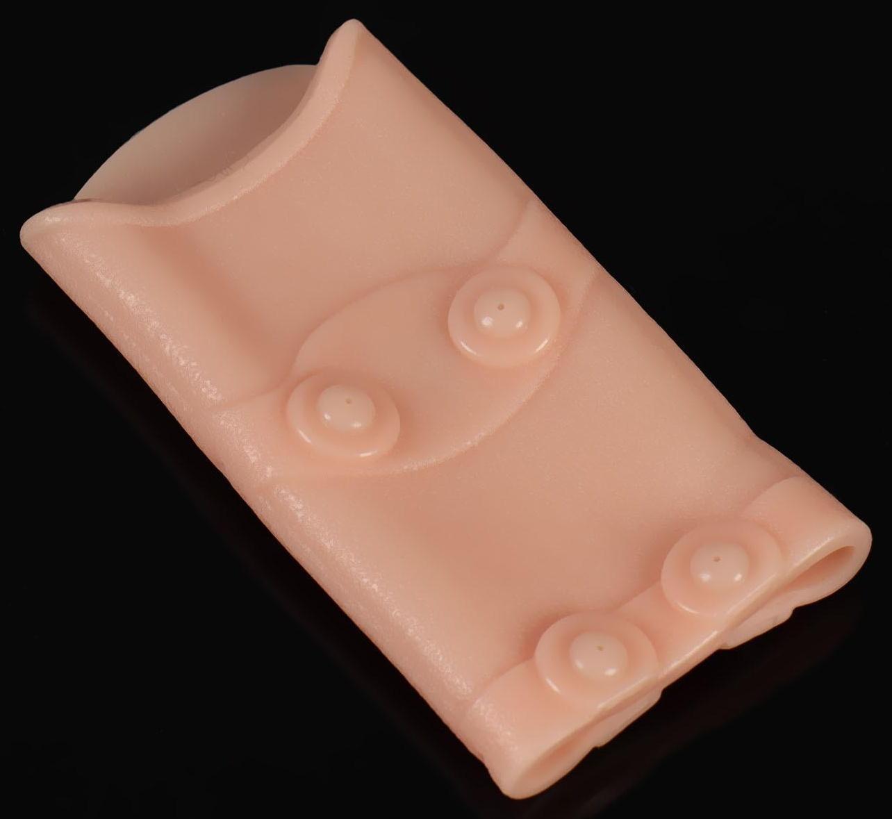 Силиконовый бандаж на голеностоп, с магнитами, 12,5 × 7 см, цвет бежевый