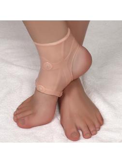 Силиконовый бандаж на голеностоп, с магнитами, 12,5 × 7 см, цвет бежевый