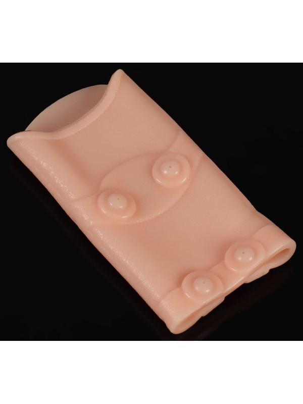 Силиконовый бандаж на голеностоп, с магнитами, 12,5 × 7 см, цвет бежевый