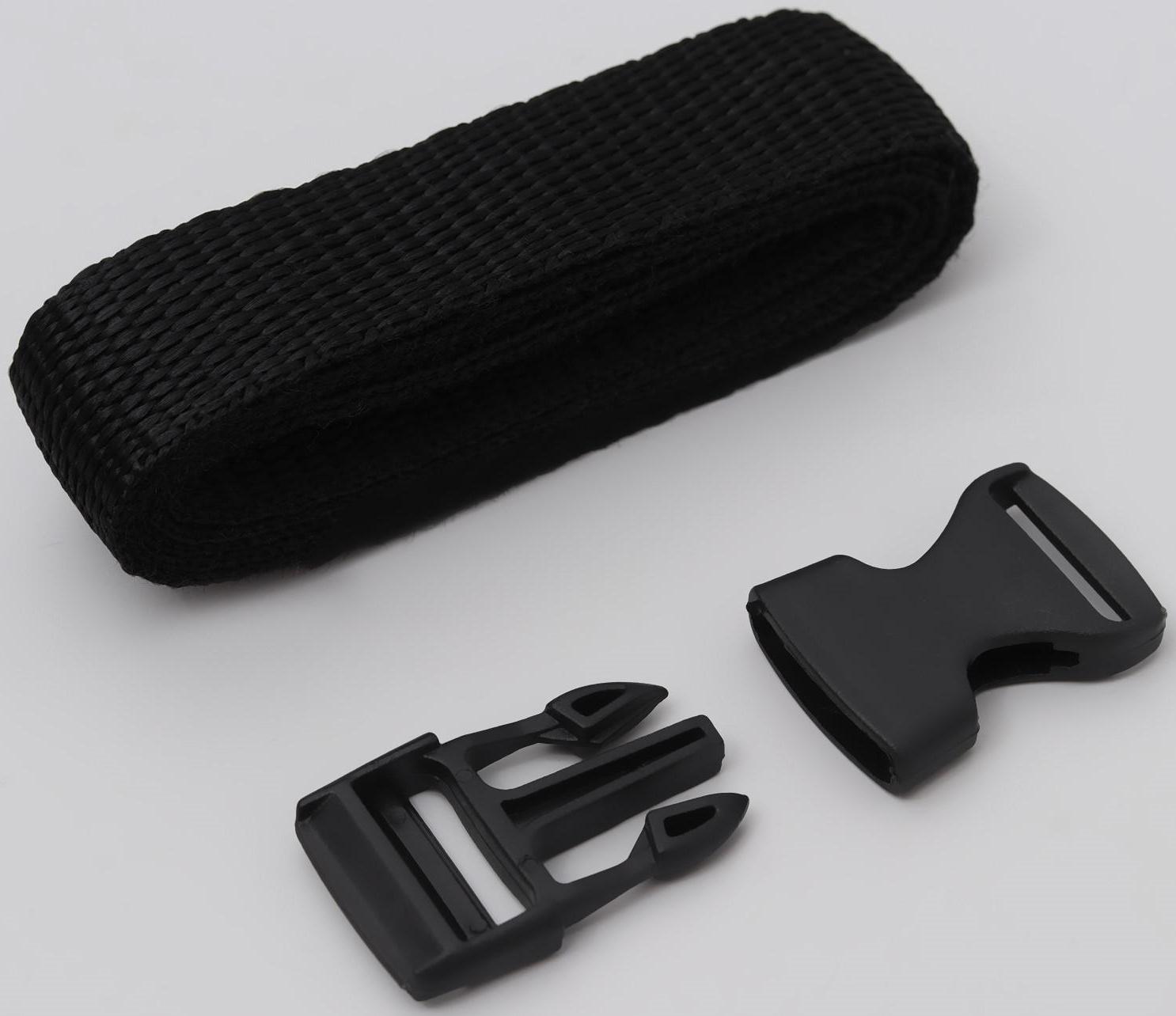 Держатель для лямок рюкзака: фастекс 20 мм, стропа 1 м, цвет чёрный