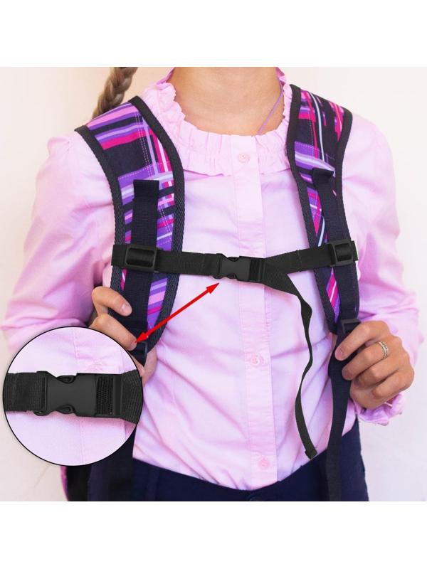 Держатель для лямок рюкзака: фастекс 20 мм, стропа 1 м, цвет чёрный