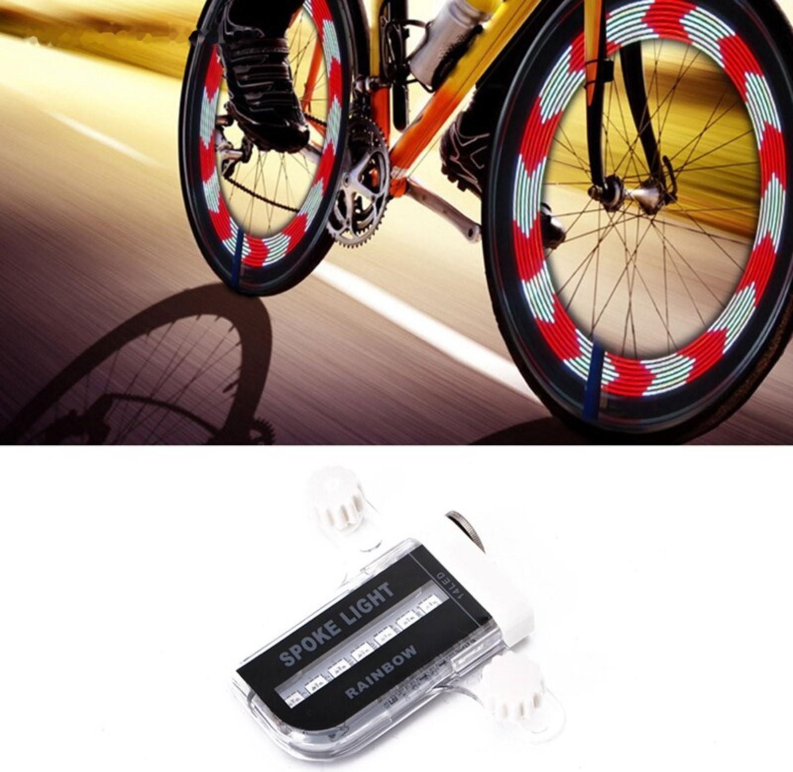 Подсветка для велосипеда, 30 рисунков, 14 led, 1 led 30 лм, 3ААА, 10 х 2 х 15 см