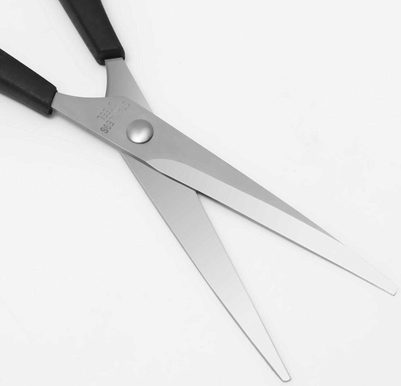 Ножницы парикмахерские с упором, лезвие — 6 см, цвет чёрный/серебряный