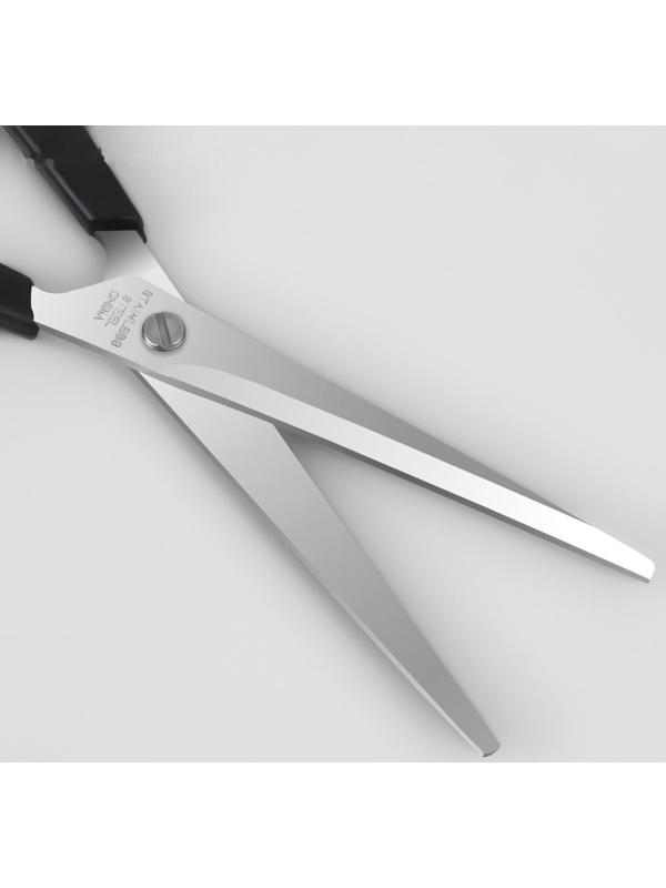 Ножницы парикмахерские с упором, в чехле, лезвие — 7 см, цвет чёрный/серебристый