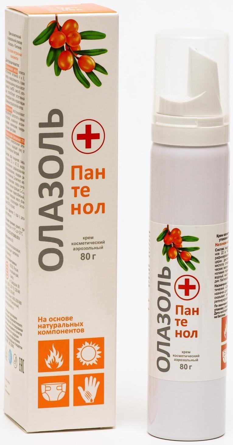 Аэрозоль крем Олазоль+ Пантенол, 80 г