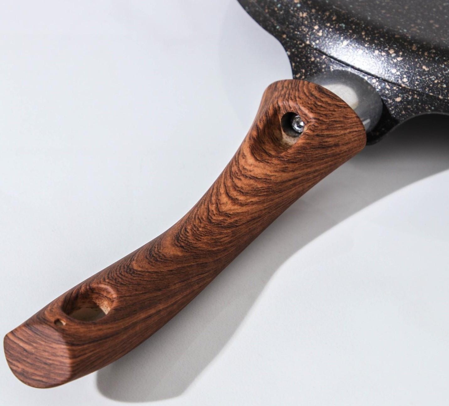 Сковорода блинная Granit Ultra, d=24 см, пластиковая ручка, антипригарное покрытие, цвет чёрный