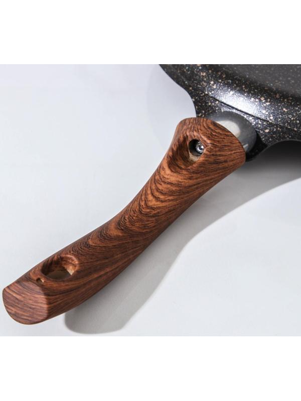 Сковорода блинная Granit Ultra, d=24 см, пластиковая ручка, антипригарное покрытие, цвет чёрный