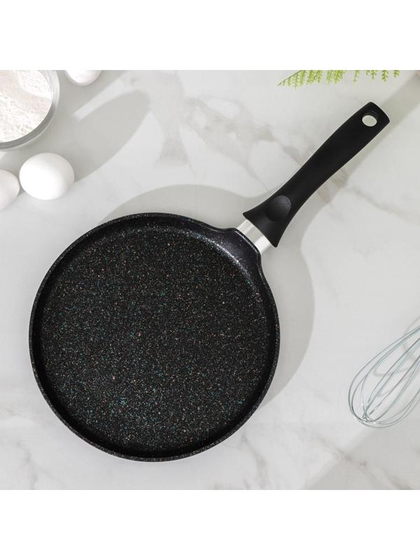 Сковорода блинная Granit Ultra, d=24 см, пластиковая ручка, антипригарное покрытие, цвет чёрный