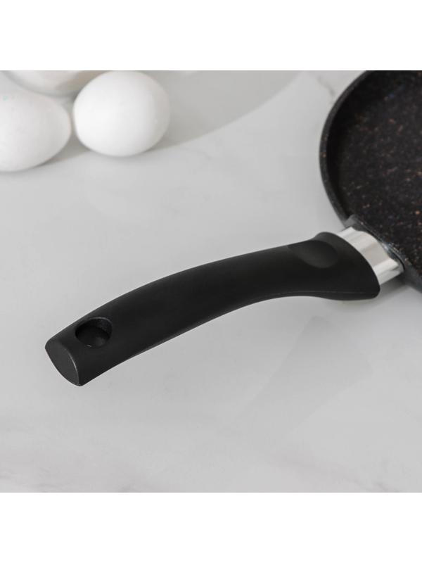 Сковорода блинная Granit Ultra, d=24 см, пластиковая ручка, антипригарное покрытие, цвет чёрный