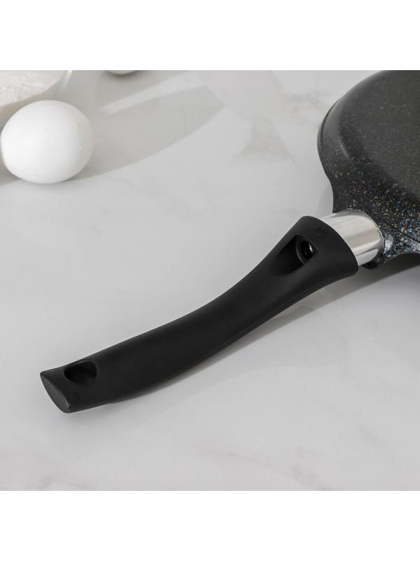 Сковорода блинная Granit Ultra, d=24 см, пластиковая ручка, антипригарное покрытие, цвет чёрный