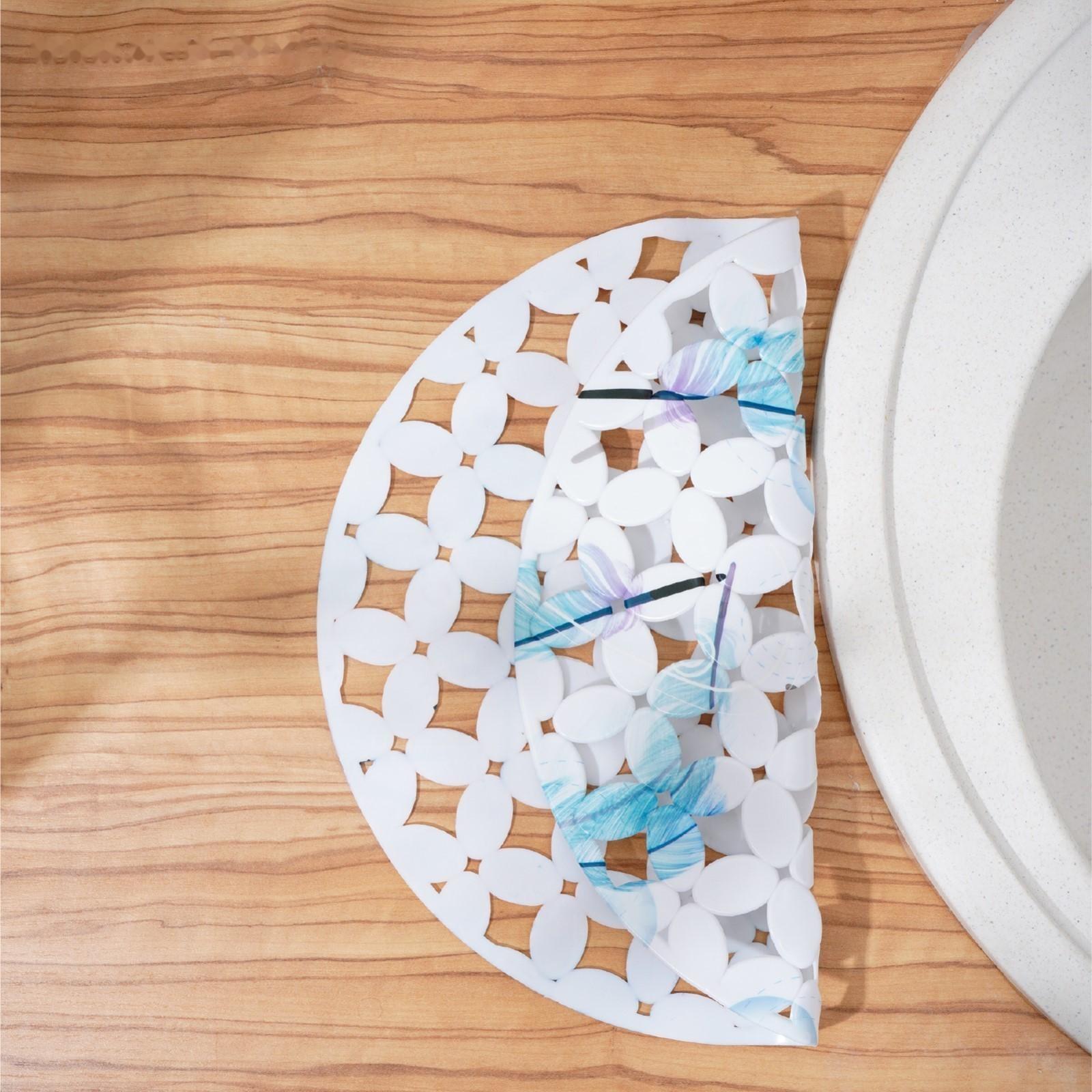 Коврик в раковину Доляна «Пёрышки», 29×29 см